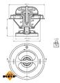 NRF 725057 Thermostat, Kühlmittel für CITROËN DAIHATSU HONDA HYUNDAI KIA