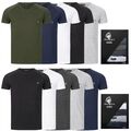 Herren T-Shirt 5er-Set Basic T-Shirt Kurzarm V-Ausschnitt Rundhalsausschnitt M69
