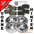 BREMSSCHEIBEN + BREMSBELÄGE VORNE + HINTEN FÜR VW TRANSPORTER BUS T4 96-99 