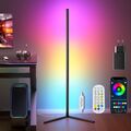 LED-ECK-STEHLAMPE RGB AMBIENTELICHT STEHLEUCHTE STEHLAMPE DIMMBAR MIT FERNBEDIEN