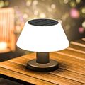 LED Solar Tischlampe Dimmbar USB und Solar Aufladbar Akku Außen Tischleuchte