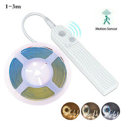 5V USB COB LED Streifen WW/NW/CW 8MM Stripe Lichtband Lichterkette Selbstklebend