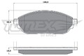 TOMEX Brakes Bremsbelagsatz, Scheibenbremse TX 17-04 für OPEL RENAULT