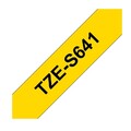 Brother TZE-S641 P-Touch schwarz auf gelb 18mm extra stark klebend Wischfest