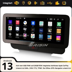 12,3" 8-Kern 128GB Android 13 Autoradio BT 5.0 CarPlay DAB+ GPS Navi Für Audi Q5