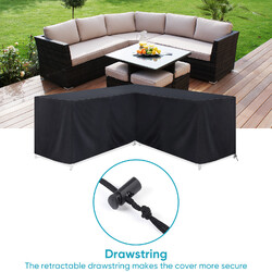 Lounge Set Schutzhülle L Form Sofa Abdeckung Abdeckhaube Gartenmöbel Abdeckplane