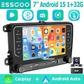 DAB Android 15 Autoradio GPS Navi Chatgpt+ Für VW GOLF 5 6 Passat Touran Tiguan