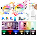 5W 9W LED Spot Einbaustrahler Bluetooth Einbauleuchten Lampe Dimmer RGB+WW+CW 