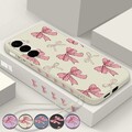 Hülle für Samsung S25 S24 S23 Ultra S22 S21 FE A16 A56 A36 Bow Handykette Cover