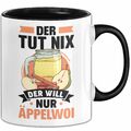 Der Tut Nix Der Will Nur Äppelwoi Tasse Geschenk Bembel Apfelwein Äppler Kaffee-