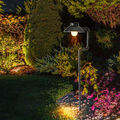LED Solar Wege Erdspieß Lampe Retro Design Garten Außen Steck Leuchte Balkon