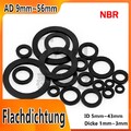 Flachdichtung NBR Gummi-dichtung 1/8" 1/4" 3/8" 1/2" 3/4" 1" 1,2" 1,5" 2" O-RING
