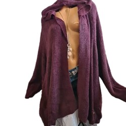 Sheego Strickjacke Pulli weinrot Langarm Übergröße 40 bis 58 125 (8 664)
