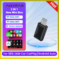 2 in 1 Wireless Carplay Adapter Android Auto Adapter USB Auto Dongle Connect Box
