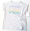 T-Shirt Gr.110 /116 116 /122 Converse NEU grau meliert Knoten kinder sommer
