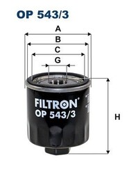 Filtron OP 543/3 Ölfilter für FORD OP543/3 Ölfilter Schmierung
