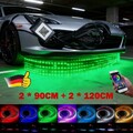 LED RGB Auto Unterbodenbeleuchtung Underglow Körper Atmosphäre Lichtleiste App~