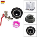 IBC Adapter S100x8 Grobgewinde 3/4" Kugelhahn Auslaufventil Regenwassertank DE