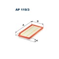 1x Luftfilter FILTRON AP 119/3 passend für MERCEDES-BENZ
