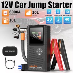 6000A Auto Starthilfe Jump Starter Ladegerät 12V KFZ Booster Powerbank Supersafe