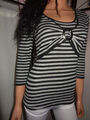 Melrose Shirt/Pulli  grau-schwarz gestreift Gr 34