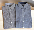 OLYMP Luxor 2 x Herren Hemd Modern Fit Langarm BLAU/SCHWARZ Grösse 42