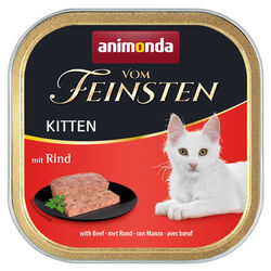 animonda Vom Feinsten Kitten mit Rind 32x 100 g Katzenfutter Nassfutter