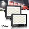 2X 200W LED Fluter Scheinwerfer Außen Strahler Lampe IP66 Garten Flutlicht 6500K