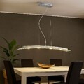 Hängeleuchte Pendelleuchte Esszimmerlampe LED Glas Chrom Wohnzimmerleuchte 86 cm