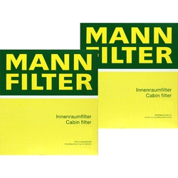 2x MANN-FILTER Biofunctional Pollenfilter Innenraumfilter FP 2418-2