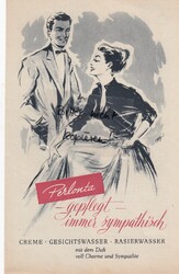 BERLIN-WEISSENSEE, Werbung 1954, VEB Kosmadon Perlonta Creme Gesichtswasser Rasi