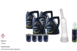 20L MANNOL Motoröl Safari 20W-50 API SL/CF inkl. Additiv Auslaufschlauch