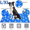 L/XL Kühlmatte für Hunde Katzen Selbstkühlend Kühldecke Kältematte Eismatte Blau