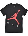 Jordan Herren Standard Passform Grafik T-Shirt Oberteil klein schwarz Baumwolle AO11