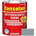 Consolan Wetterschutz-Farbe Holzfarbe Holzschutz silbergrau 2,5 Liter
