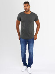 A. Salvarini Herren Designer T-Shirt Kurzarm Sommer Shirt Shirts Rundhals AS318