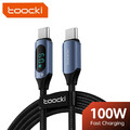 Toocki Usb C zu Usb C Kabel 100W mit Anzeige Pd Schnell Ladegerät USBC 2M