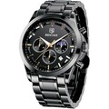 Herren Uhr, Chronograph, , Quarz, Analog, Lederarmband, Geschenk