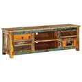  Teak Antik TV Hifi Rack Lowboard Sideboard Fernsehtisch Vintage Holz 4 vidaXL