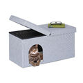 Katzenhöhle mit Deckel, Katzenhaus Katzenmöbel Katzenversteck Tierhöhle Sitzbox