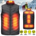 USB Elektrisch Heizjacke Winter Beheizbare Heizweste Wärmeweste für Damen Herren