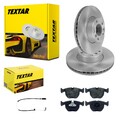 TEXTAR BREMSSCHEIBEN 324mm+BELÄGE VORNE passend für BMW 5er E39 nur V8 535i 540i