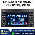 Für Mercedes Benz B Klasse W169 W245 Vito W639 DAB+ Carplay Autoradio Android 13