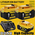 2X Für Original DeWalt Akku 18V 6AH 8AH 9Ah XR DCB184 DCB182 DCB200-2 /Ladegerät