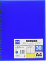Plus Office 13461-30-BL Dossier-Mappe mit 30 Hüllen und Spiralbindung, Blau