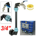 3/4" IBC Schwanenhals Auslaufhahn Regenwassertank Regenfass Container Adapter DE