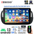 Für Fiat 500 2007-2015 9" DAB+ 64G Android 13 Autoradio Carplay GPS NAVI RDS KAM