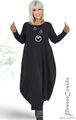 LAGENLOOK DIVA Basic Ballon-Kleid schwarz 42 44 46 48 50 52 54 56 58 XL-XXL-XXXL