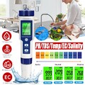 5in1 PH Messgerät Wasserqualitäts Tester Digitale PH/TDS/Temp/EC/Salinity Meter