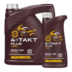 5 (4+1) Liter MANNOL 10W-40 4-Takt Plus Motorradöl JASO MA2